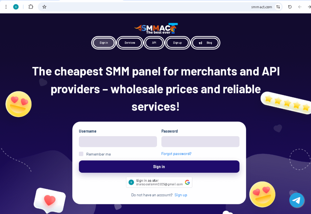 بانل Smmact أرخص بانل SMM مضمون وسريع لعام 2025