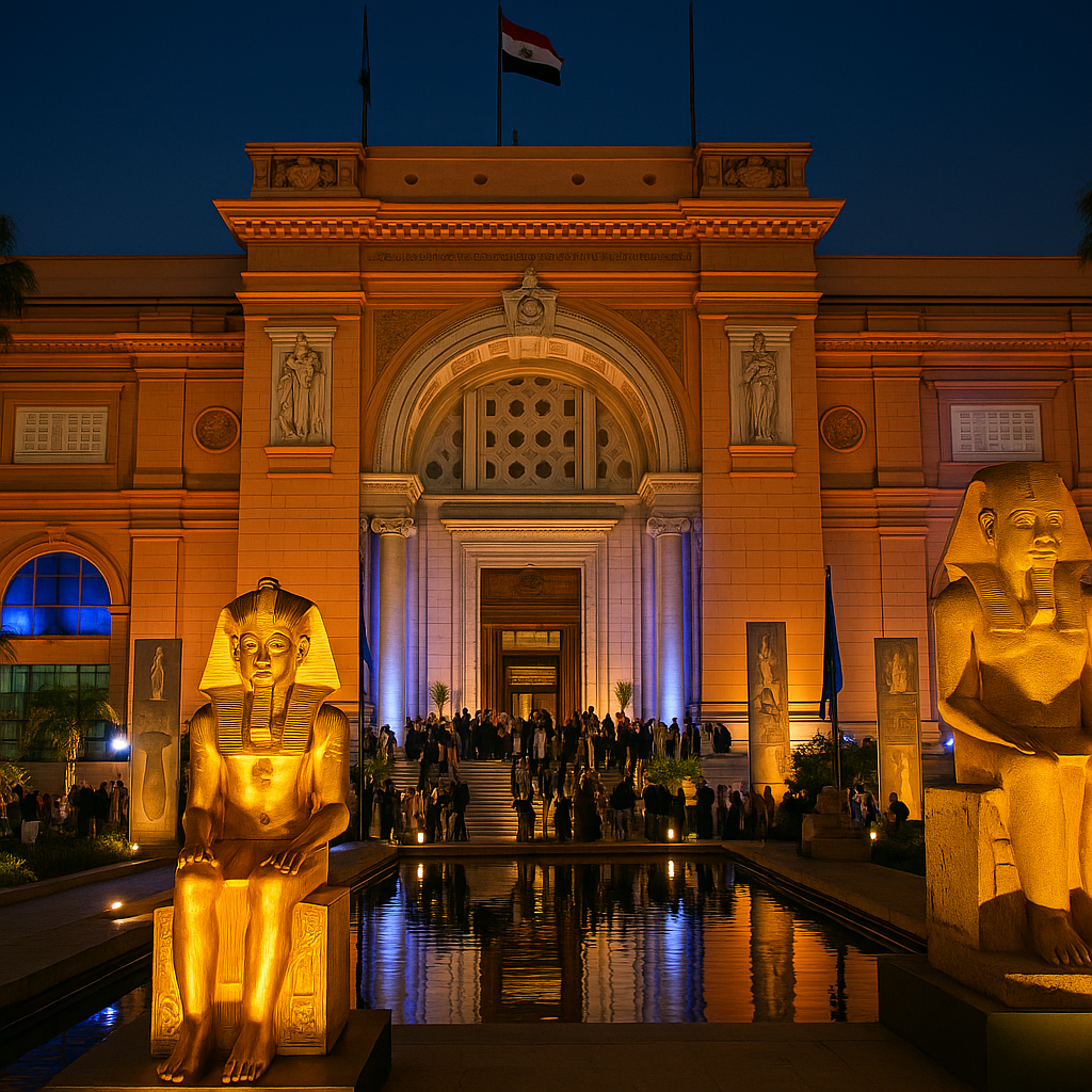 احتفالية مصر في المتحف المصري تعكس عظمة الحضارة الفرعونية وروعة الفنون القديمة.