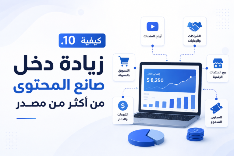 كيفية زيادة دخل صانع المحتوى من أكثر من مصدر