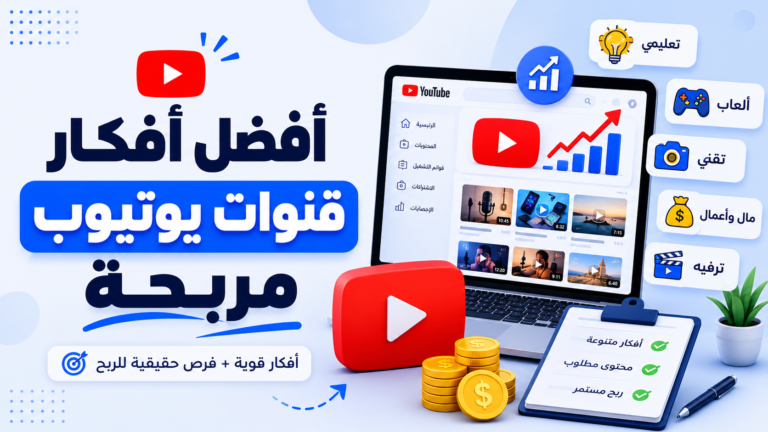 أفضل أفكار قنوات يوتيوب مربحة (بدون موسيقى ومتوافقة مع الضوابط الشرعية)