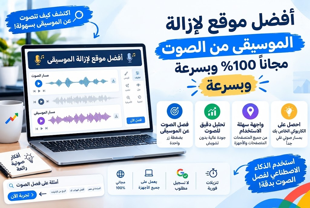 Vocal Remover: ازالة الموسيقى من الفيديو او الصوت مجانا 2026