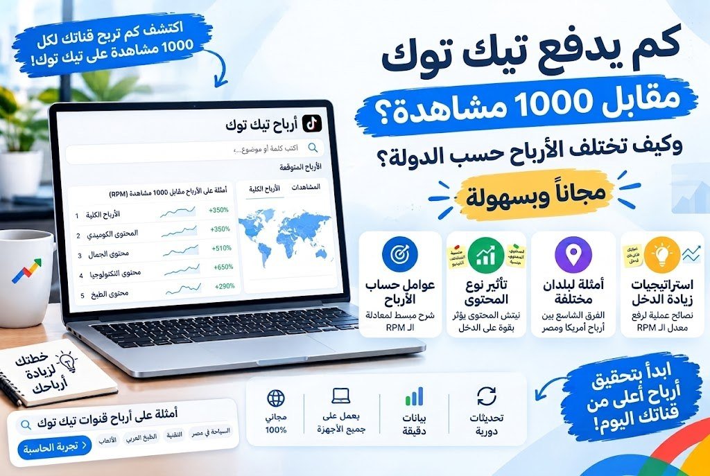 كم يدفع تيك توك مقابل 1000 مشاهدة؟ وكيف تختلف الأرباح حسب الدولة؟